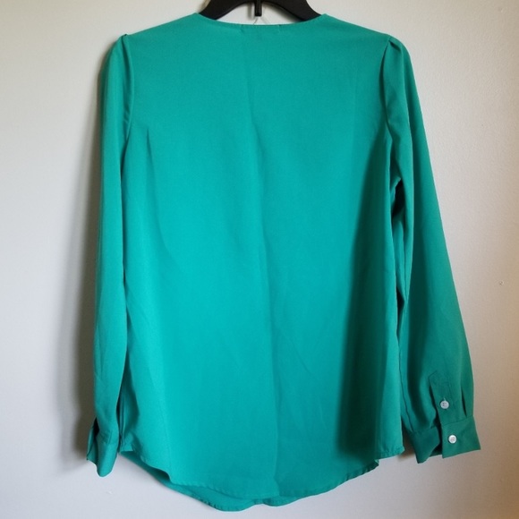 Lemon Tart Jade Button Up Blouse - Picture 6 of 6